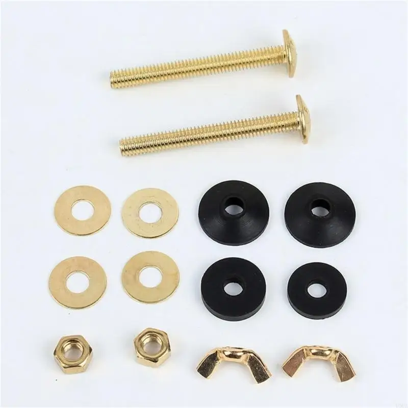 2Pcs Portable Sturdy Toilet Bolts Set Waterproof Designs with Carbon Steel Screws Convenoent for Long Time Use