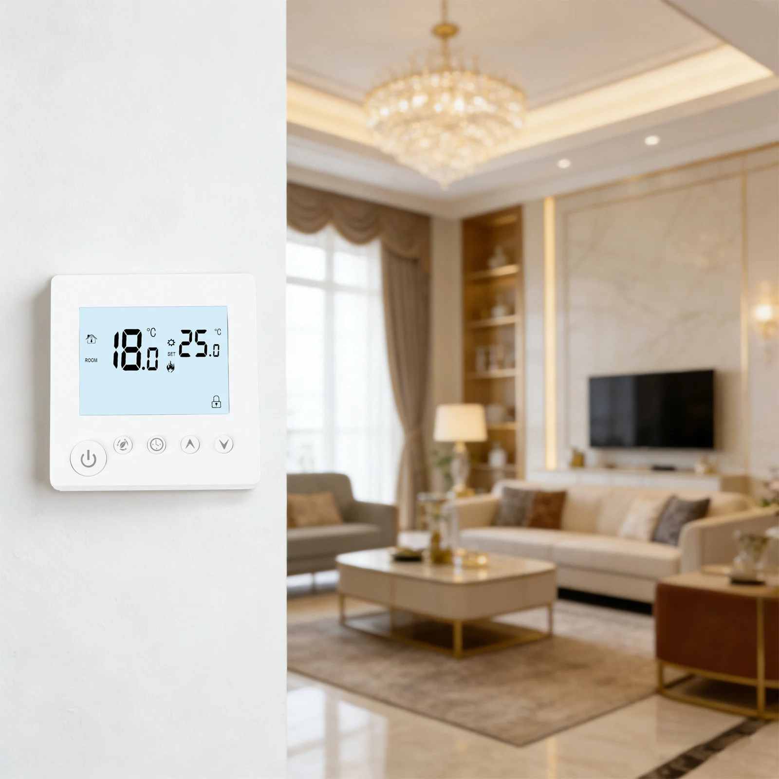 Digital Thermostat Self Consumption Power Temperature Control Accuracy Temperature Sensor Electric Heating Painting