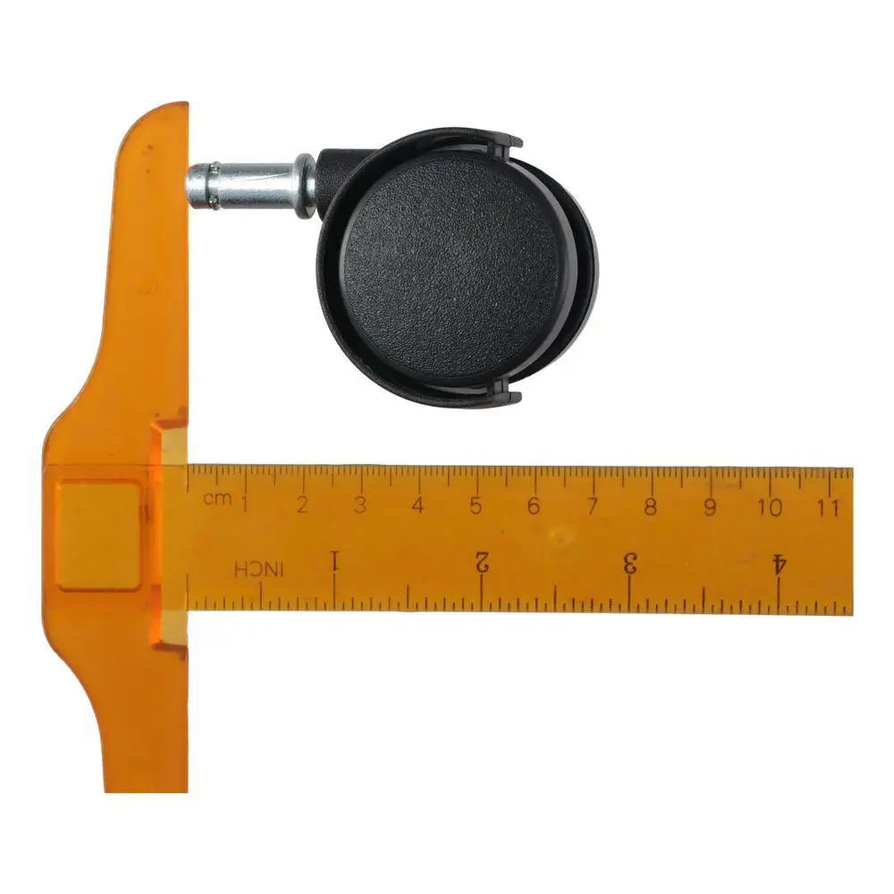 Portable Nylon Insert Rod 360 Degree Universal Caster PP Silver 1.5 Inch Swivel Casters Black Iron Furniture Pulley Worker
