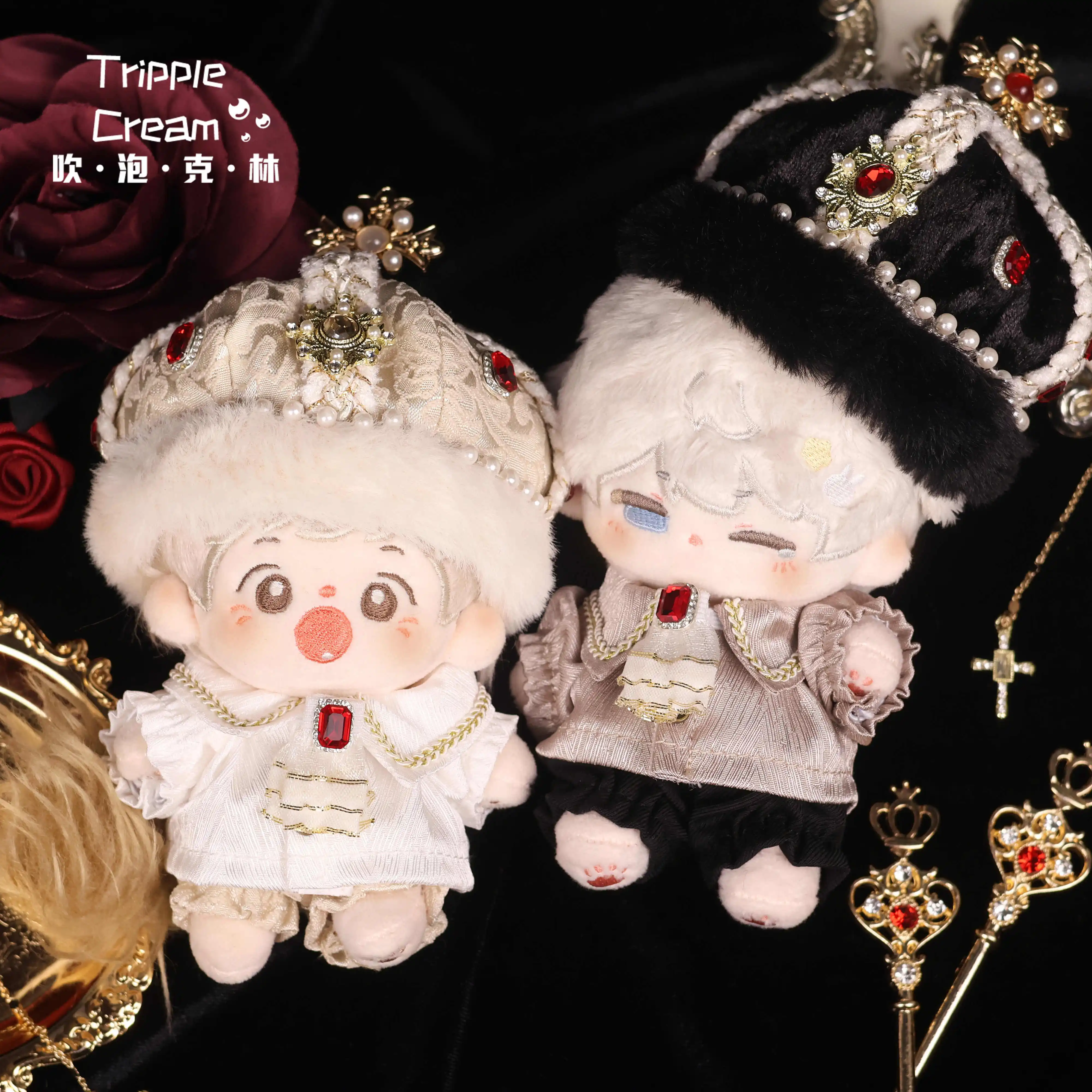 Ropa para muñecas de 20cm, príncipe Caballero, coronación, corona, Palacio, gemas, muleta, traje, accesorios para muñecas, juguete de Anime, Gif