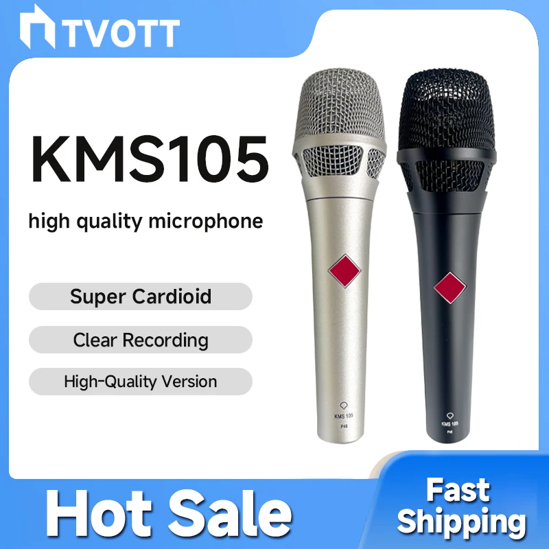 KMS105 Microphone kms 105 Supercardioid Condenser Vocal Mic microfone condensador professsion studio microphone for Vocalist