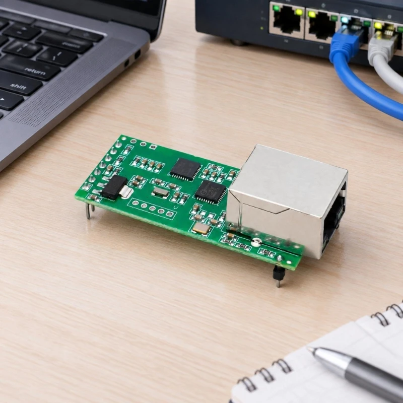  UART to Ethernet Data Conversion Circuit-Board Module for Industrial Automation