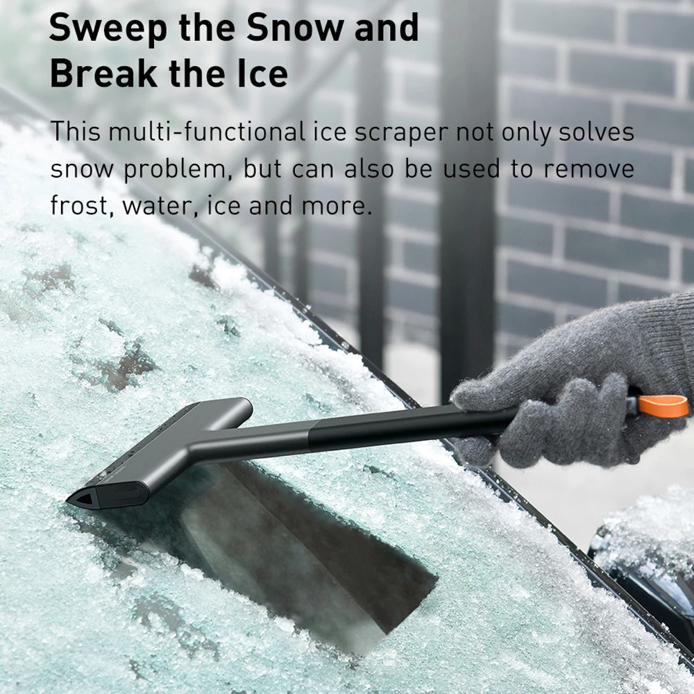 Car Ice Scraper Windshield Ice Breaker Quick Clean Glass Brush Snow Remover TPU Tool Auto Window Winter Snow Brush Shovel