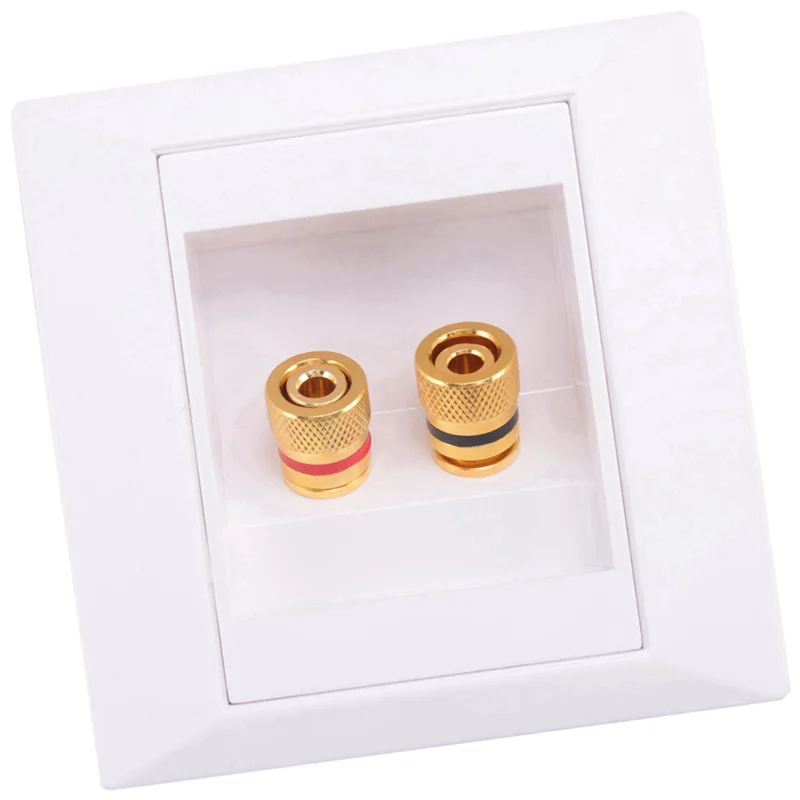 6X stopcontact aansluitpoort met 2-aansluiting luidspreker wit