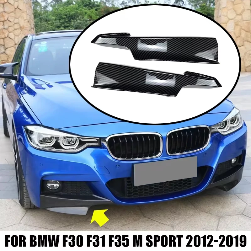 Fit For BMW Accessories 3 Series F30 F31 F35 M Sport 320i 325i 328i 335i 2012-2019 Fog Lamp Cover Trim Front Canards Splitter
