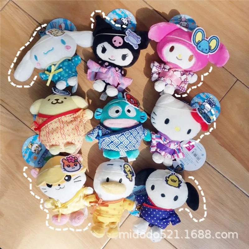 

Японская летняя коллекция Sanrio Hello Kitty Kuromi Melody Cinnamoroll Kawaii брелок плюшевая игрушка кулон кукла подарок на день рождения