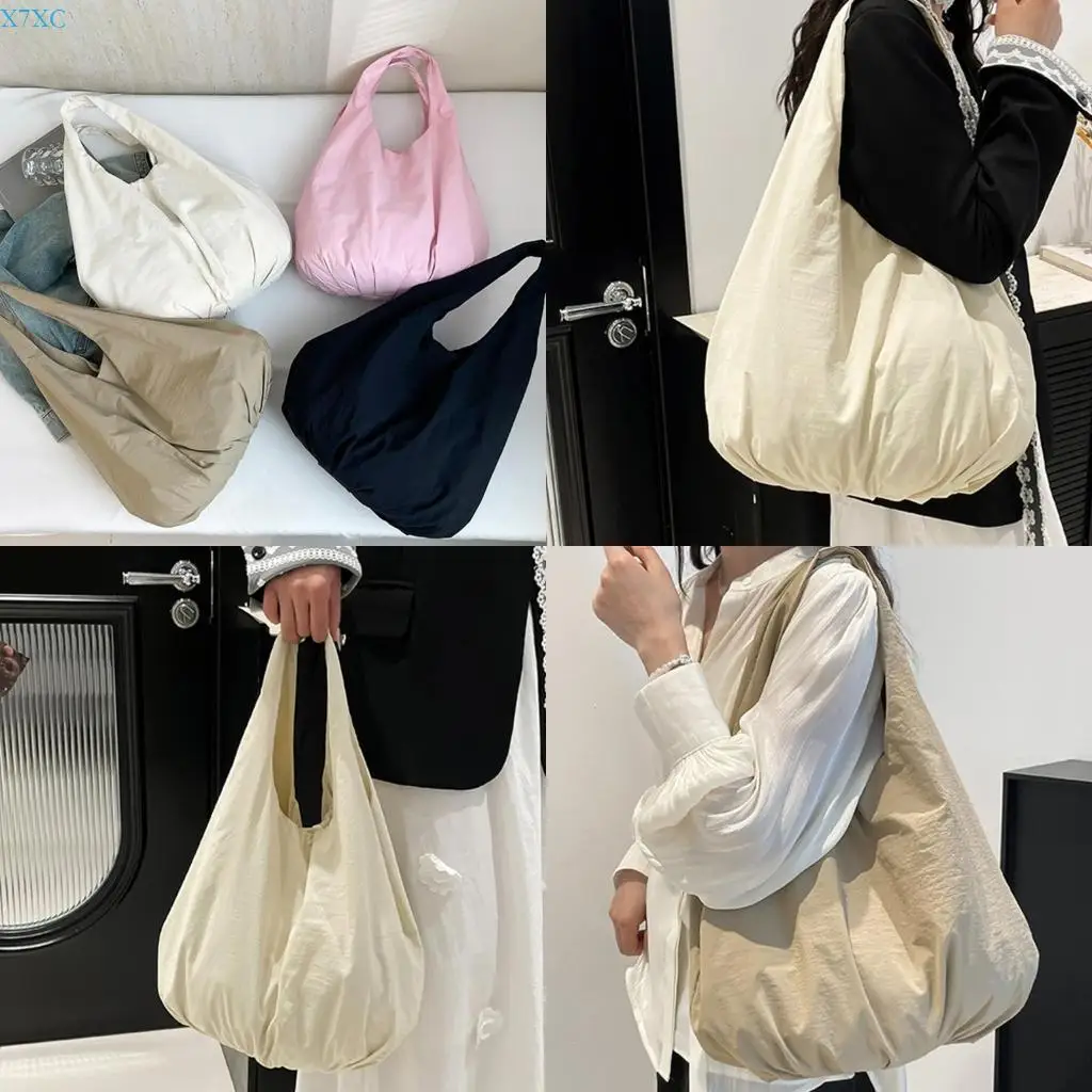 

X7XC Nylon Shoulder Bag For Women Underarm Bags Large Handbag With Roomy Interior