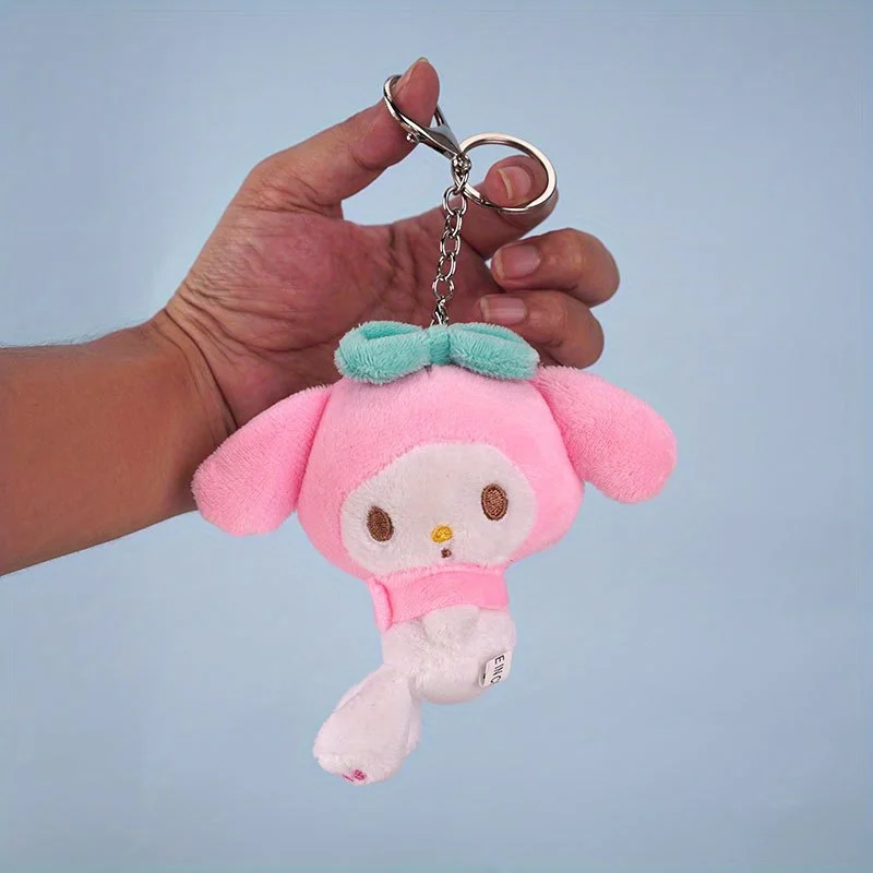 (Authorized) Sanrio Cute Hello Kitty Plush Pendant Fashion Melody Bag Pendant Kuromi Keychain Yugui Dog Backpack Pendant Suitabl - view 3