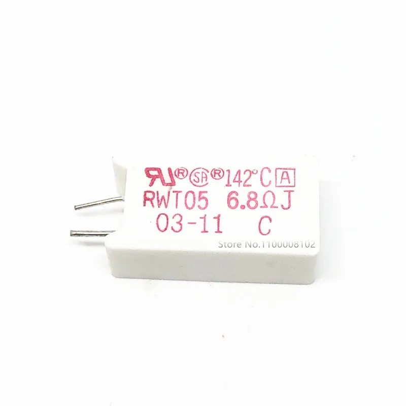 1PCS-5PCS/LOT Zementwiderstand mit Temperaturschutz RWT05 6,8ΩJ 142 ℃   5W 6,8 Ohm