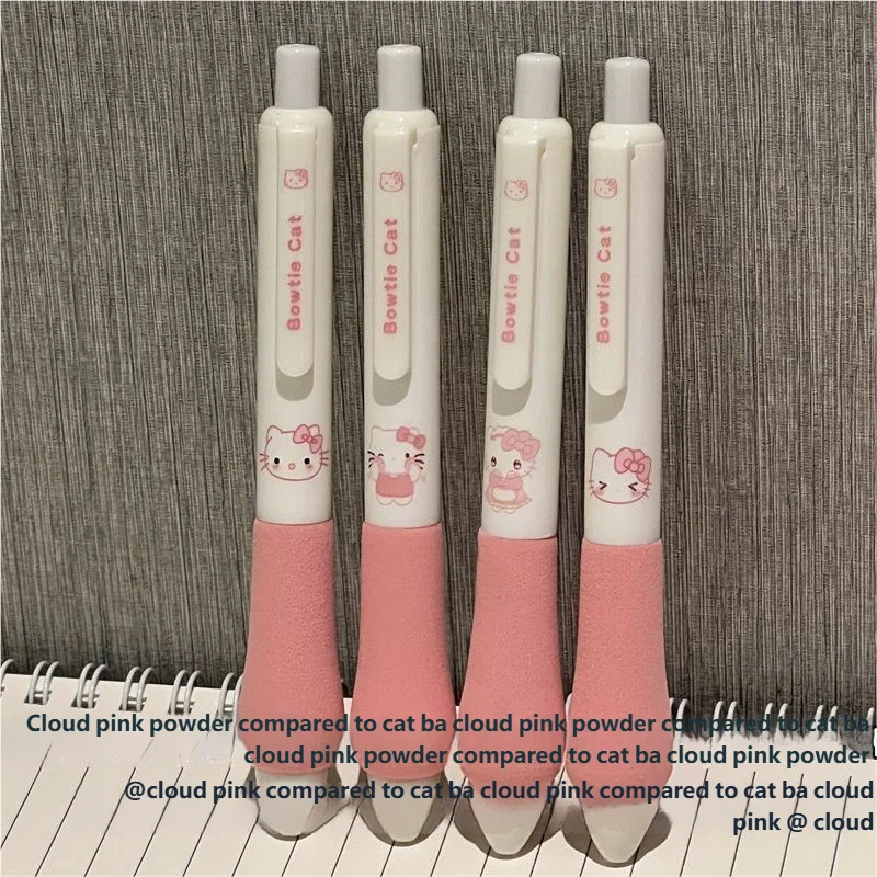 

Super Soft Sweet Hello KT Plush Pen Instagrammable High Aesthetic ST Tip Gel Pen Black Ultra-Smooth 0.5mm Writing Pen for Girls