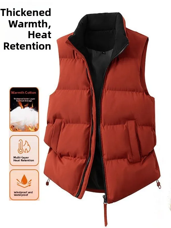 

Хлопковый жилет Thiened ex, зимняя верхняя одежда, теплая куртка с воротником-стойкой, многоэтажная модная молодежная повседневная одежда