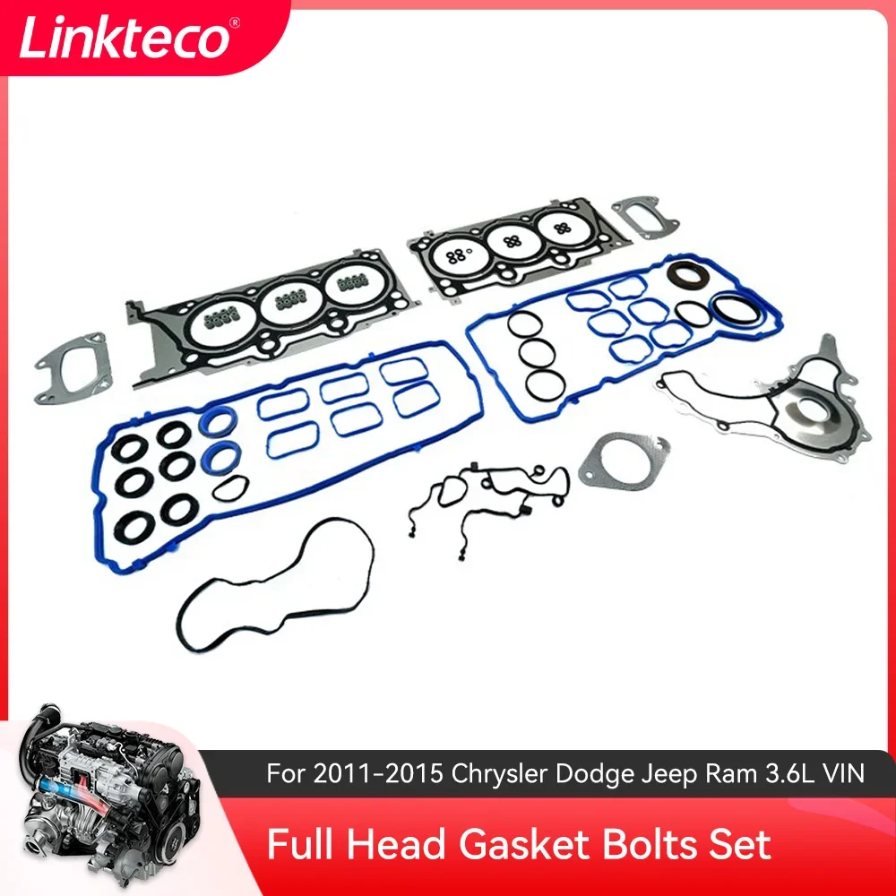 Car Full Head Gasket Set for Chrysler 300 Dodge Challenger Charger Grand Caravan Journey Volkswagen Ram 3.6 L V6 GAS DOHC