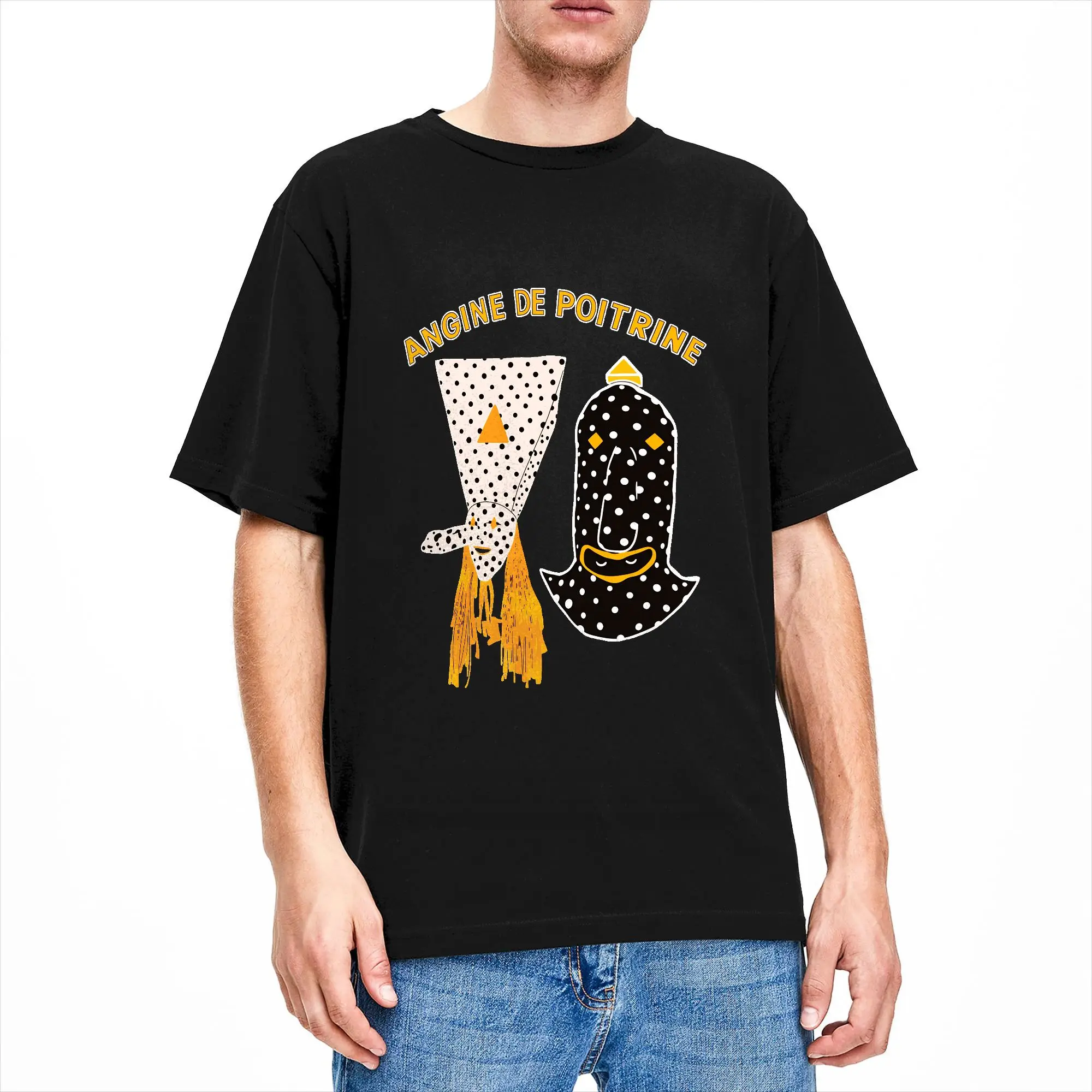 Angine De Poitrine Music T-Shirt Beach  Streetwear T Shirts Cotton Popular Tee Shirt For Man Custom Logo Clothing