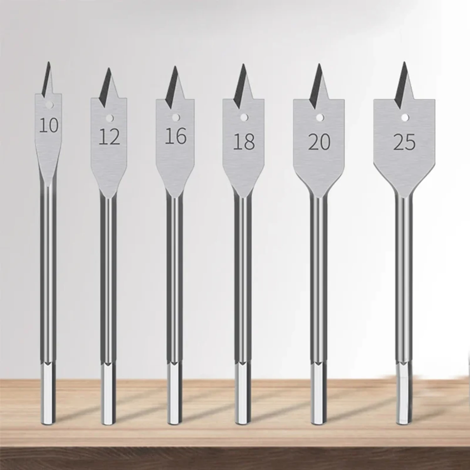 

Woodworking Flat Drill Bits Three-point Bit Set Drawer Door Lock Boring Tool Wood Board Hole Enlarger Flat Drill Combination