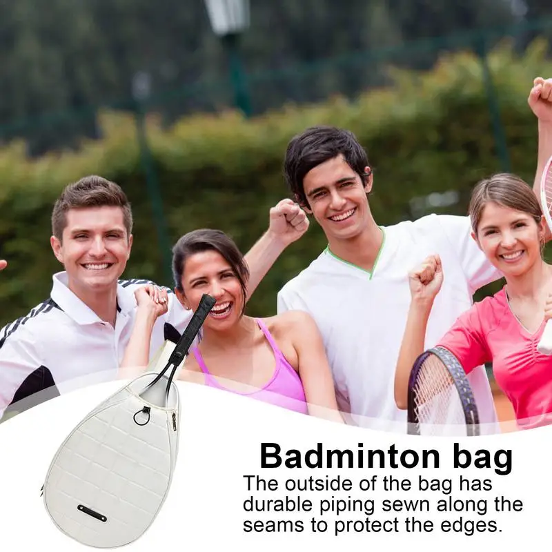 Tennis Racket Bag Oxford Cloth Protective Badminton Bag With Elastic Cord Portable Storage Backpacks For Boys Girls