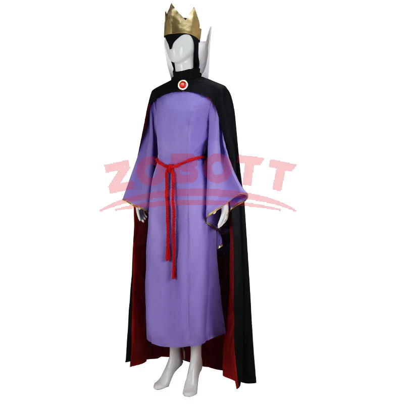 The Snow White Evil Queen Cosplay Costume with Crown Evil Queen Costume Dress Halloween Carnival Costume view 6