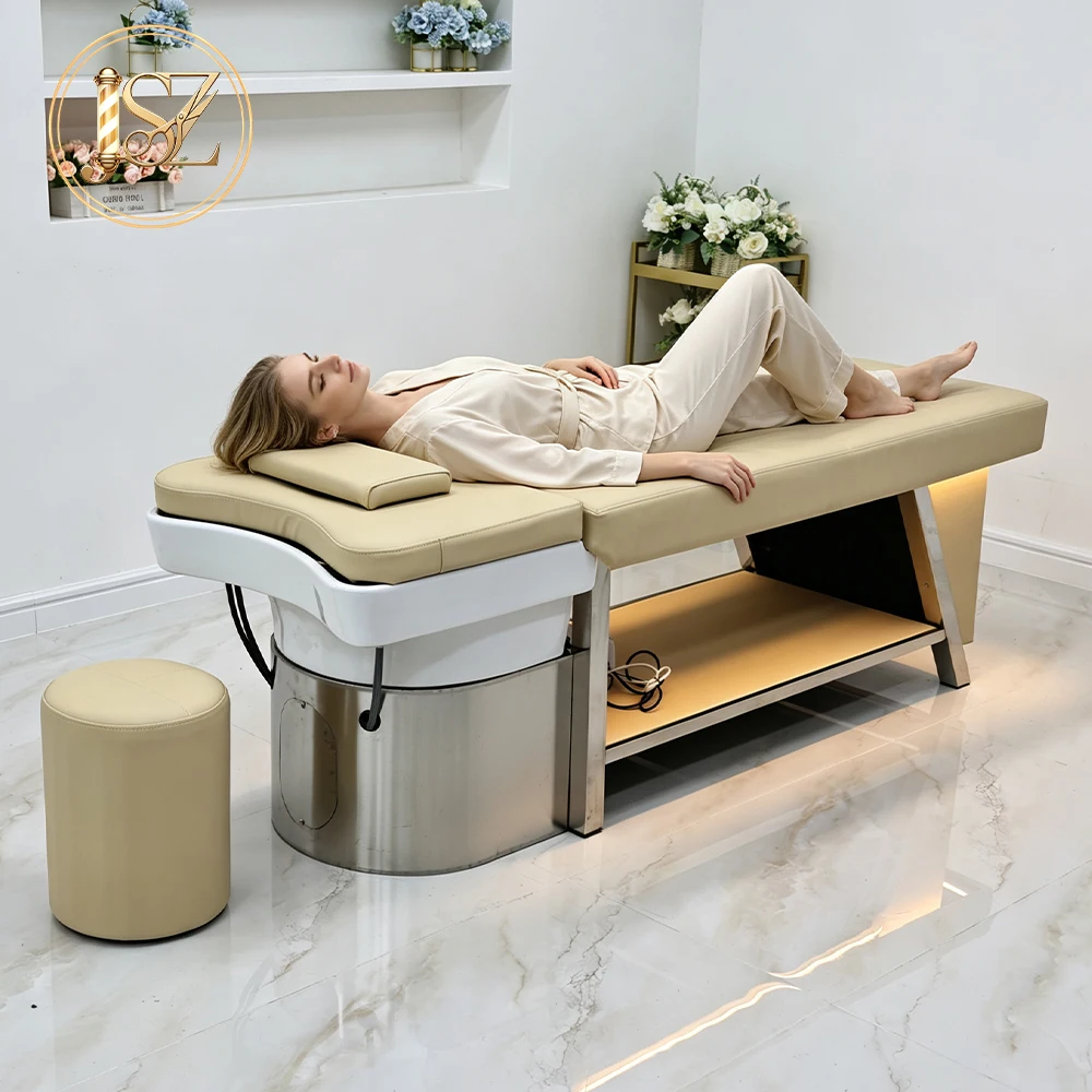 High Grade Water Recirculation Shampoo Bed Multifunctional Head Care SPA Couch For Hair Salon Service