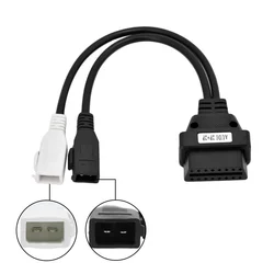 VAG Adapter For AUDI 2X2 OBD1 OBD2 Car Diagnostic Cable 2P+2P Fits Audi 2X2Pin To OBD2 16Pin Female Connector VAG VW