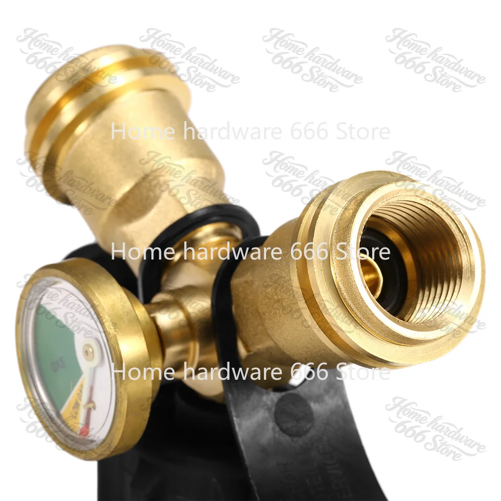 Outdoor Camping Hiking Stove Adaptor Propane Tank Y-Splitter Adapter Two Furnace Connector Way LPG Adapter Tee Connector