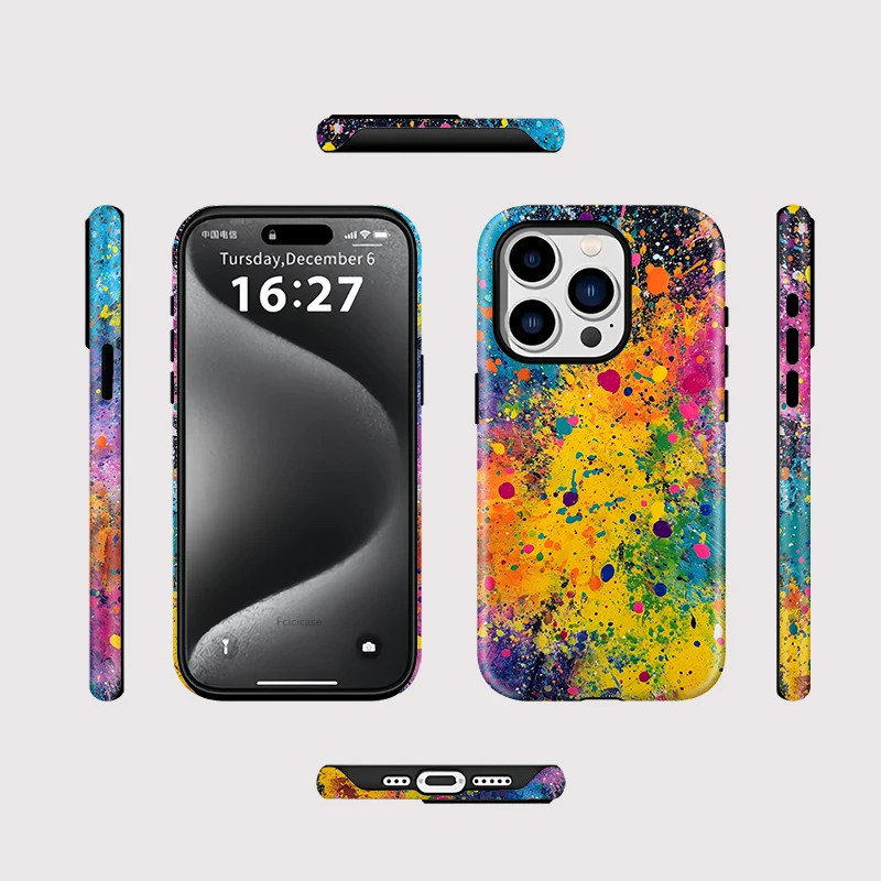 Fcicicase Art Painting Phone Case For iPhone 17 Air 16 Pro 15 14 Plus 13 12 Pro Max 11 For Magsafe Magnetic Shockproof Cover