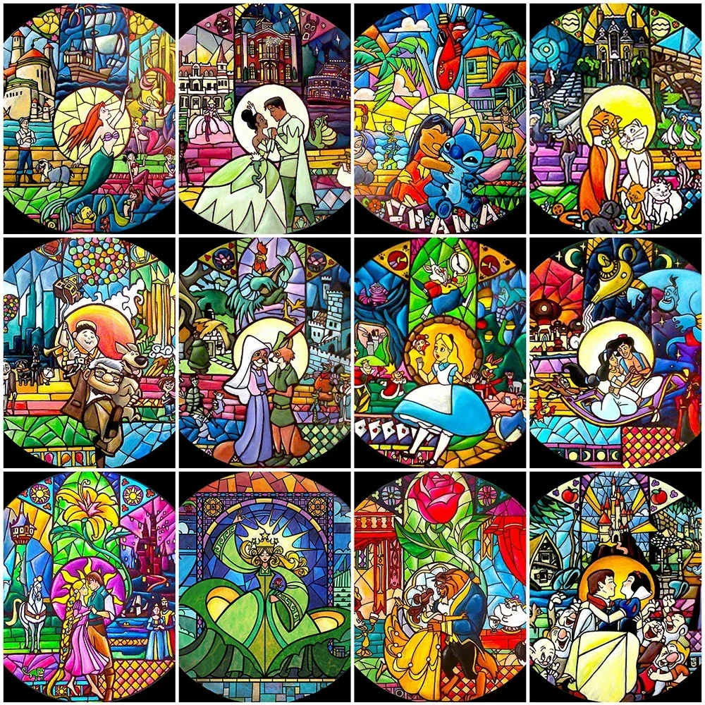 

608169 Pictures By Numbers Alice In Wonderland Oil Painting By Numbers Snow White Portrait Canvas Paint Cartoon Wall Decor