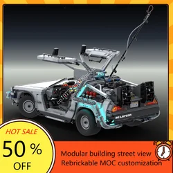 5226PCS Technical 1:8 Collectors Edition Back to the Future DeLorean Time Machine MOC Car Vehicle Building Blocks Toys for Boys