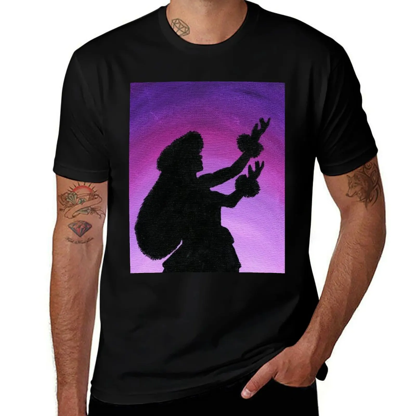 

Hula Girl Silhouette T-Shirt t shirts for man slim fit black cotton t-shirt plain for man package man t shirts graphic T-shirt