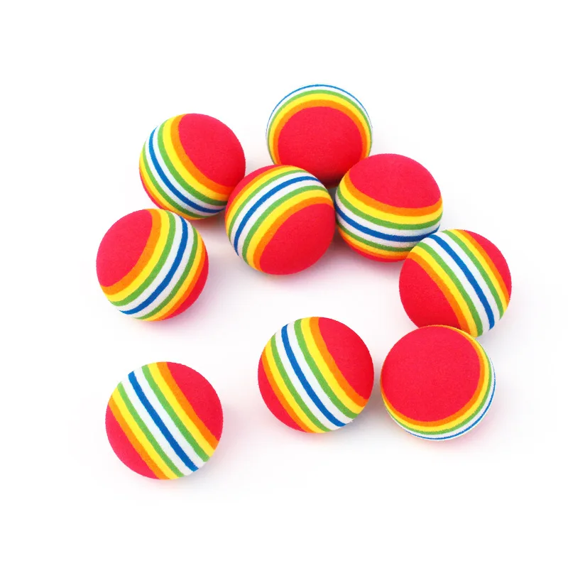 

Pet Cat Toy Balls 3.5cm Seven-color Rainbow Balls, Toys for Cats and Dogs To Relieve Boredom and Have Fun, Elastic Foam Balls