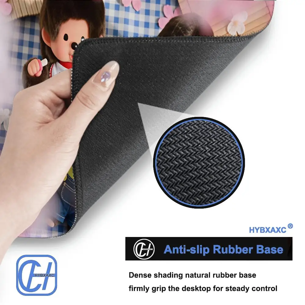 M-Mon-chhi-chiES Anti-slip Lock Edge Mouse Pad, Rubber Base XXL Large Gaming Desk Mat, Laptop Computer  Extended Keyboard Pad - view 5