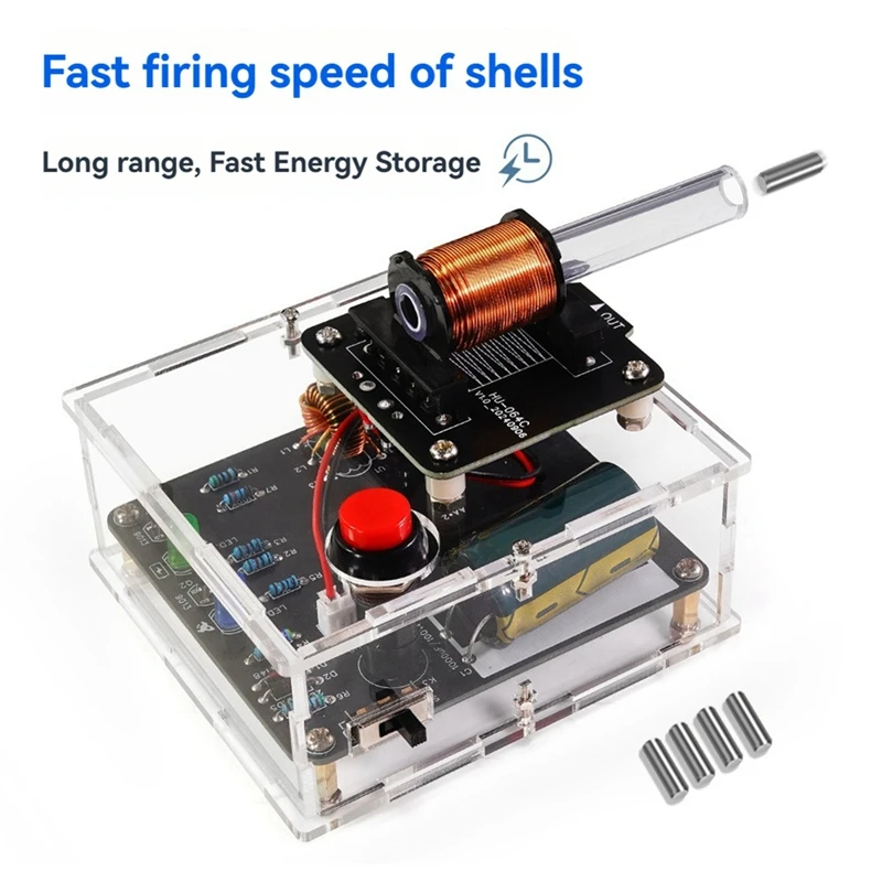 DC 3V Electromagnetic Transmitter DIY Electronic Kit, High-Voltage Electromagnetic Cannon, Mini Voltage Converter Module