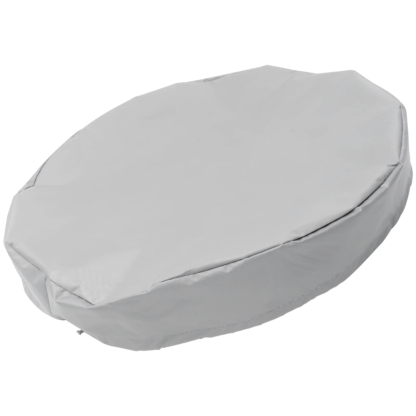 Sealed Bucket Top Cover 65x10cm Gray Oxford Cloth Rain Waterproof Protective Lid Outdoor Drawstring Covers for 55 Gallon