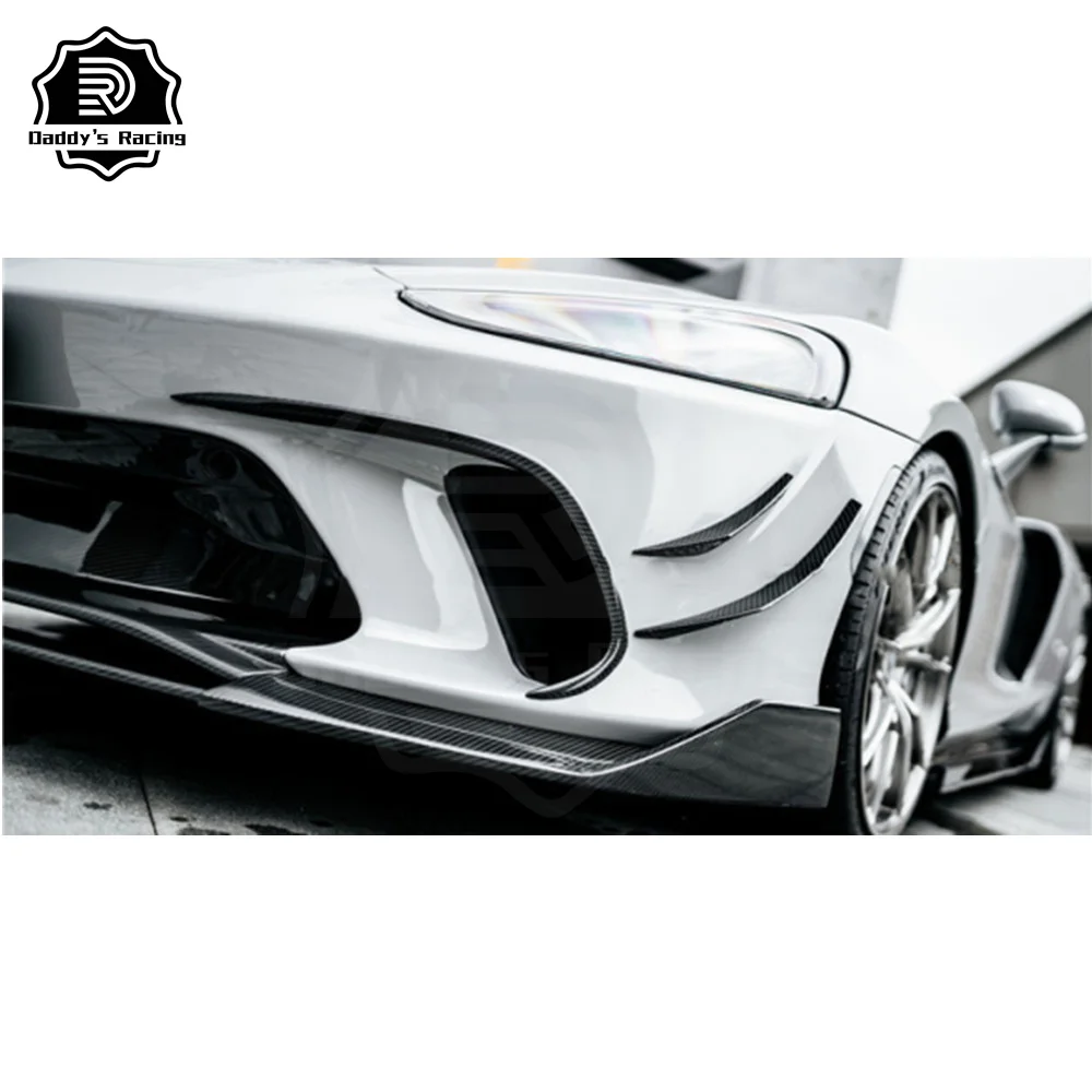 New Dry Carbon Fiber Front Bumper Kit Fit For M-claren GT 2019-2022 DD Style Front Bumper Canards Air Vents