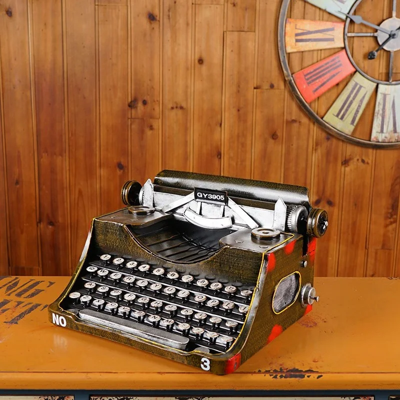 Vintage Typewriter Model Office Decoration, Coffee Shop Photo Props, Desktop Decorations