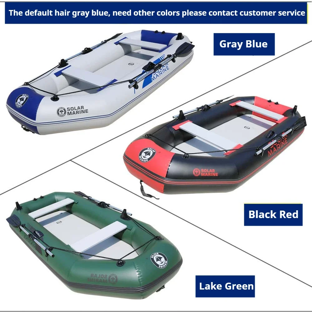 

1.8mm PVC Thickened Inflatable Boat Heavy-Duty Kayak/Fishing Raft with Reinforced Polyester Layer Puncture-Proof Foldable Dinghy