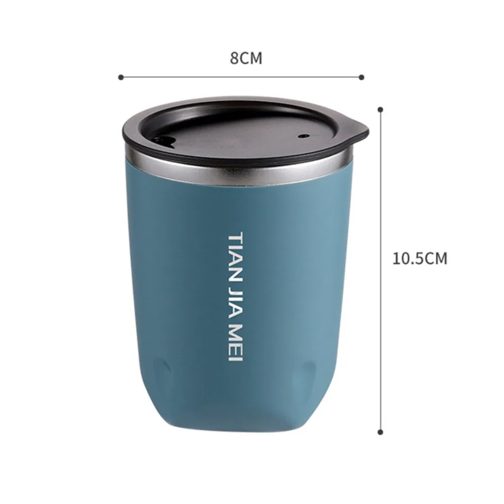 300ml Coffee Mugs Stainless Steel Thermos Cup Tea Coffee Water Cup Vacuum Insulated Travel Mug Car Mugs Household Office Mug