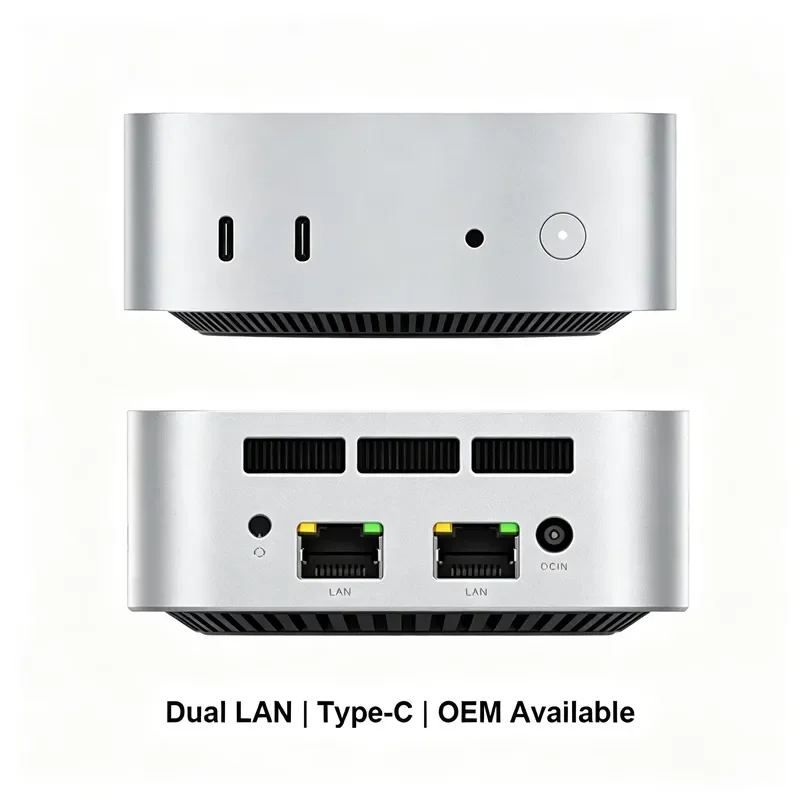 BOLRZO OEM N100 Mini PC 12GB LPDDR5 RAM 128GB SSD Dual LAN Dual Type-C 4K UHD Mini PC, OEM ODM Volume Supply Windows 11