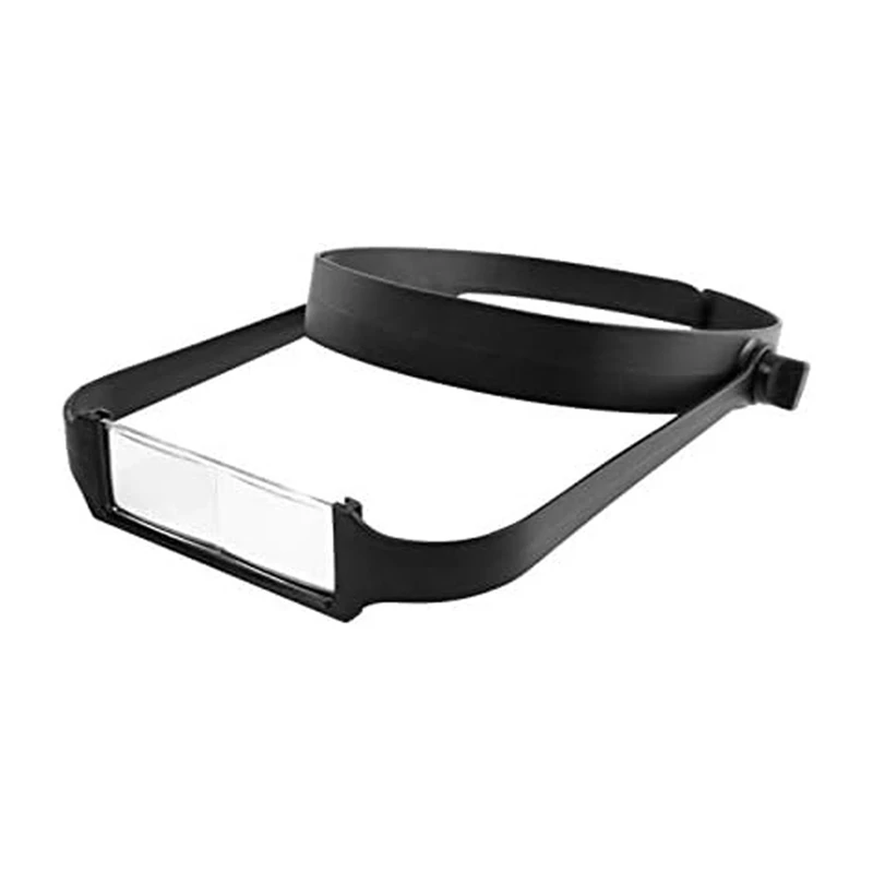 Slimline Headband Magnifier With 4 Lenses, Assisted Repair Of Head-Mounted Reading Magnifying Glass Easy To Use Black