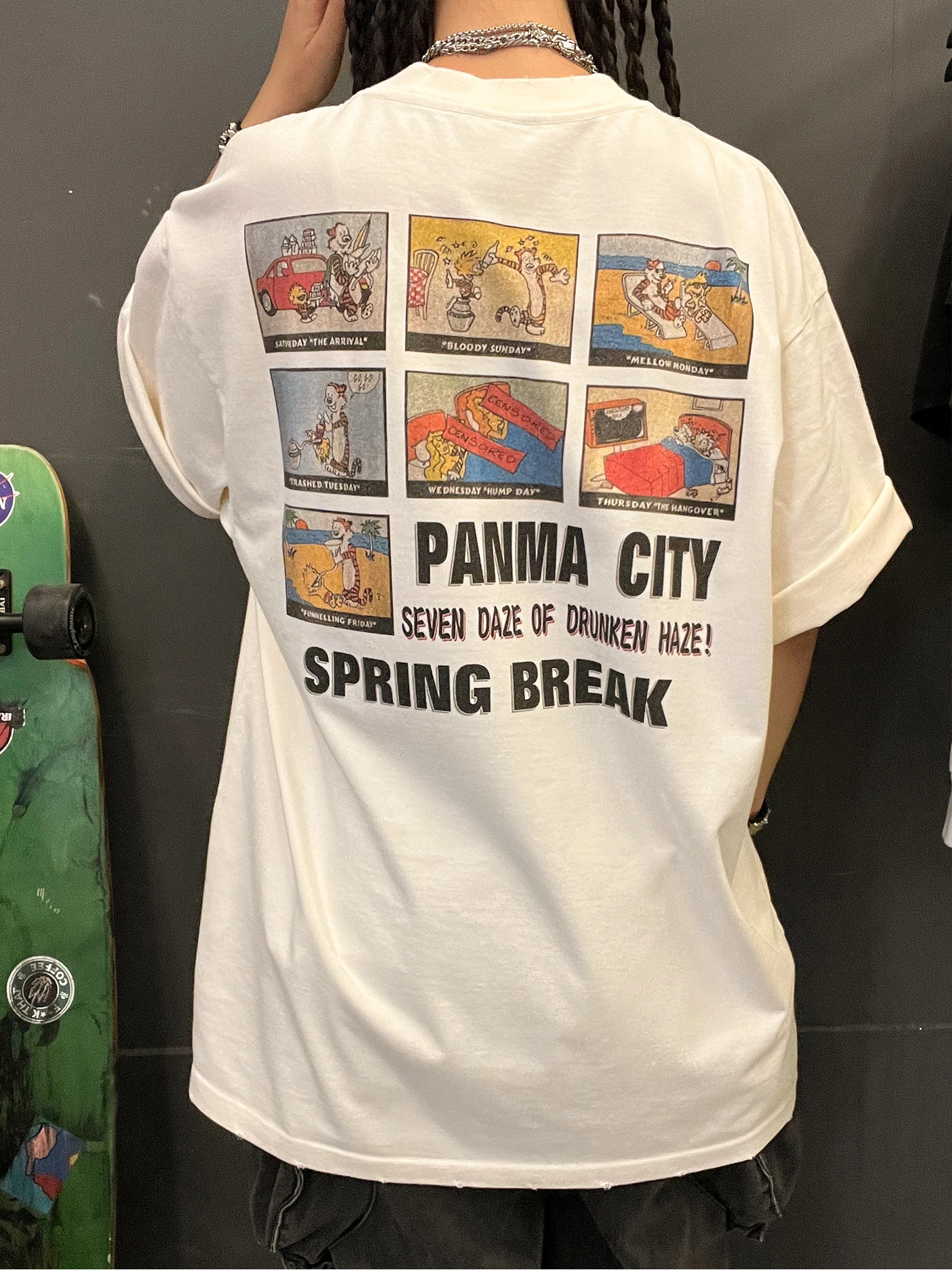 より重い330g-wang-studio-ルーズフィット半袖漫画tシャツ-快適な軽量カジュアルトップス-男女兼用