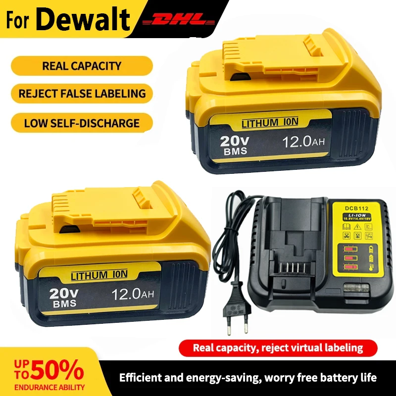 

Original for DEWALT 20v/60V battery DCB606 DCB609 DCB182 DCB205 DCB206 DCB209 power tool 18V battery 6AH 9AH battery.