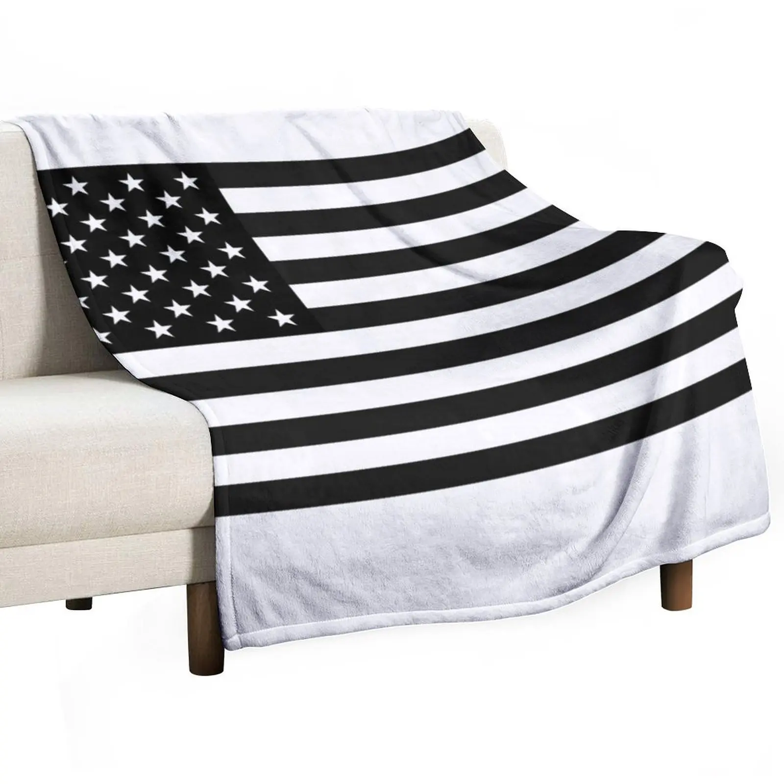 

Black American Flag Throw Blanket Luxury Brand Decorative Sofas Thin Blankets