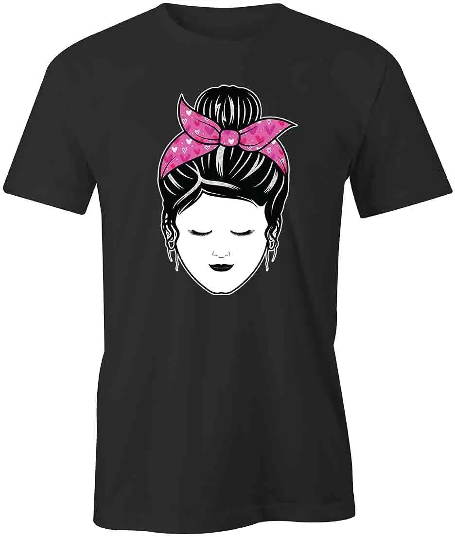 Messy Bun T-Shirt | Black, Printed Tees, Graphic Tshirts