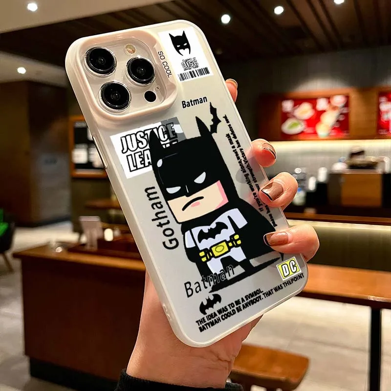B-Batmans S-Supermans Comics Phone Case For Apple iPhone 17 Air 16 16e 15 14 13 12 11 Mini Pro Max Plus Colorful Silver Cover