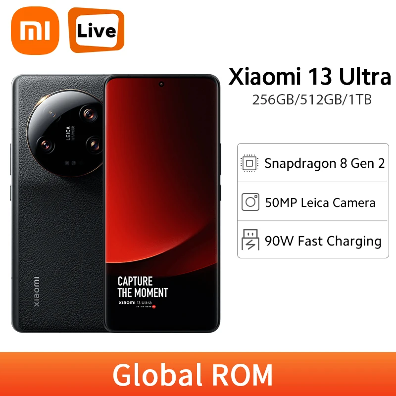 Global ROM Xiaomi Mi 13 Ultra Smartphone Snapdragon 8 Gen 2 Dual Speakers 120Hz 2K Screen 50MP Leica Camera 90W Fast Charging