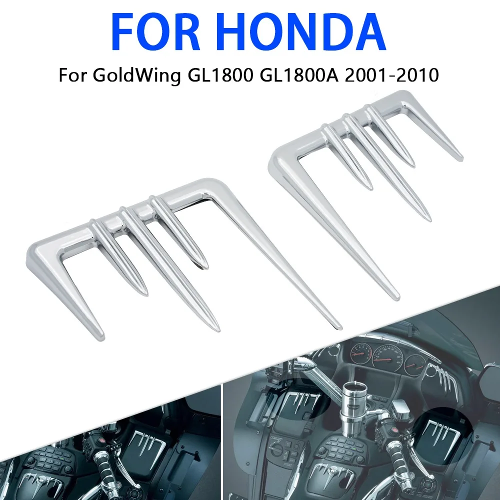Motorcycle Accessories ABS Chrome Glove Box Accents Trims Decor Fit For Honda GL1800 GL1800A Goldwing GL 1800 2001 - 2009 2010