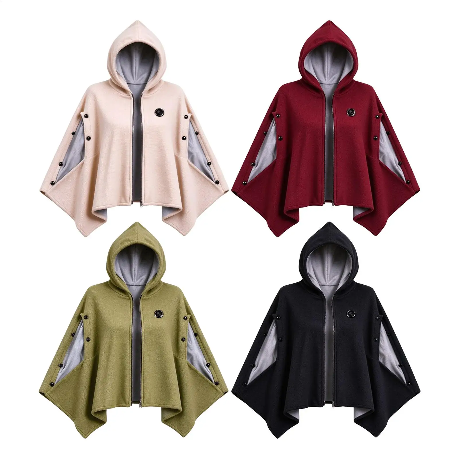 Heated Shawl Wraps for Women Wearable Hooded 3 Settings Plug-In Cape Electric Blanket Throw Poncho for Mother Adults Elderly