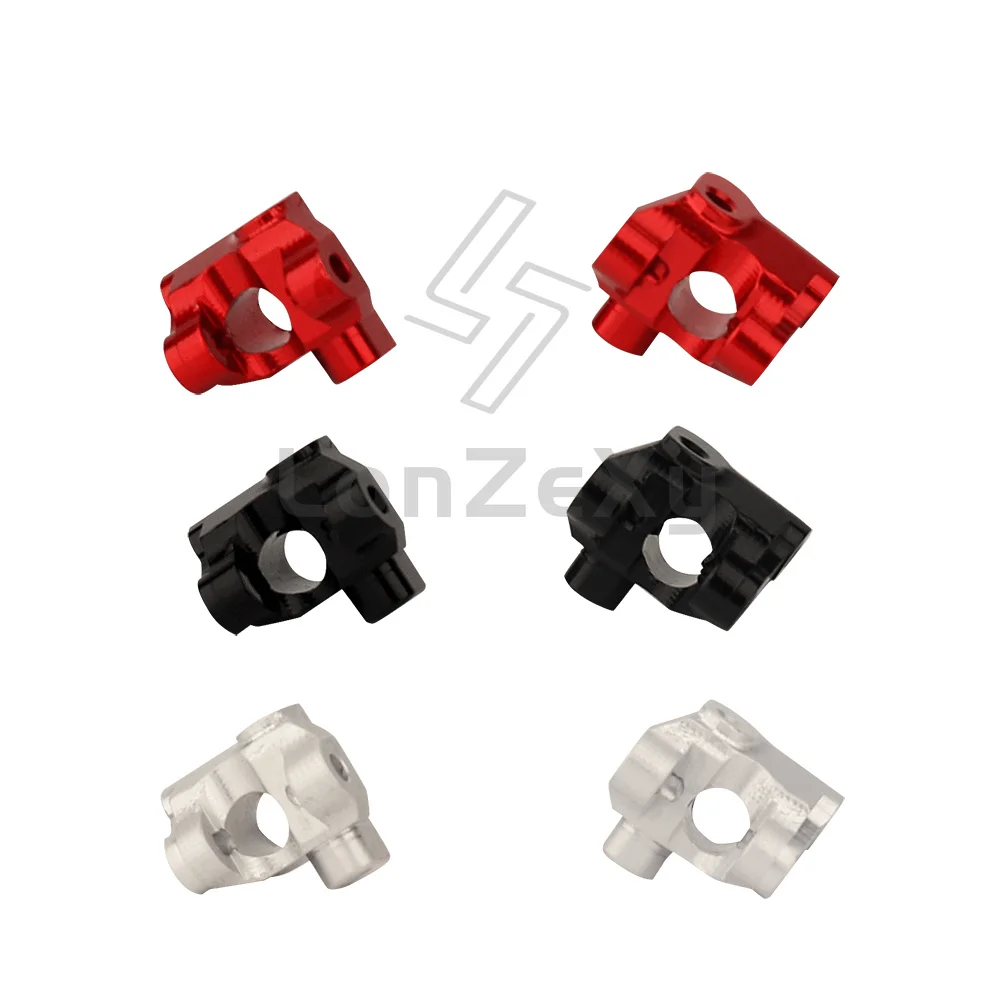 CNC Aluminum Front C‑Hub Pair For LOSI 1/18 Mini‑T 2.0 2WD Stadium Truck RTR RC Car Upgrade Part,Black Red Silver Optional 4.3g