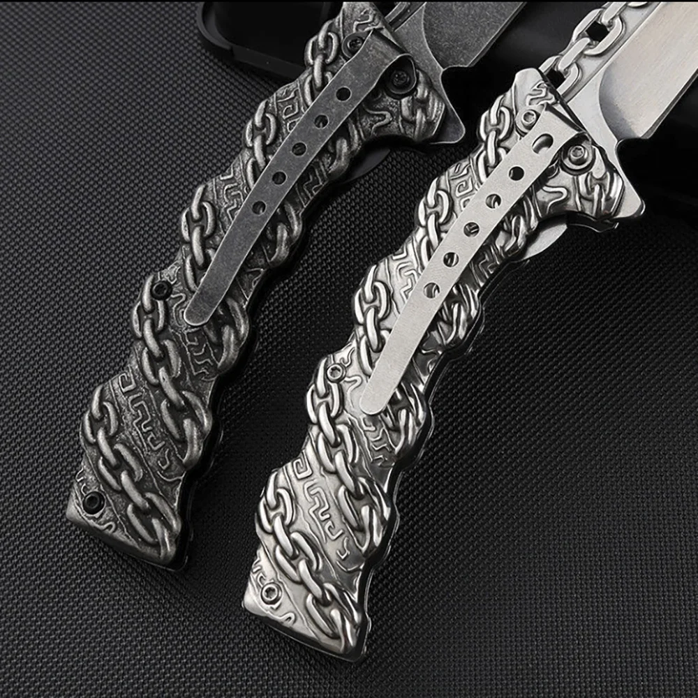 بقاء أضعاف سكين الفاكهة فائدة EDC جمع ثلاثية الأبعاد Stonewash سكين للفرد جيب EDC أدوات في الهواء الطلق سكّين متعدّد الاستخدامات هدية للرجل #5