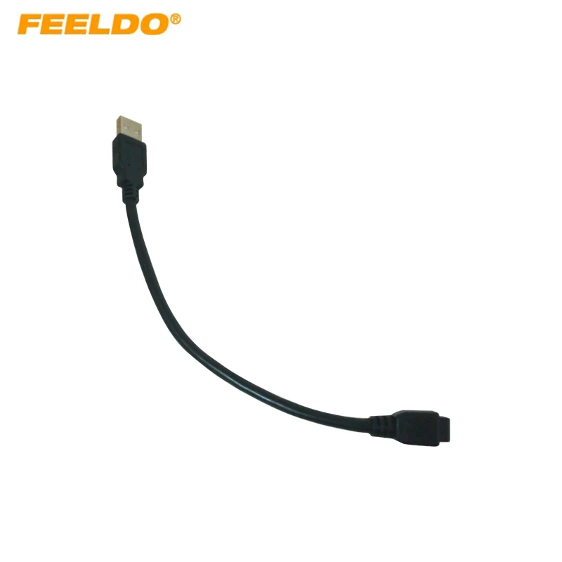 FEELDO 20Pcs Car Audio Input Media Data Wire Mini USB To 2.0 Cable Adapter For Nissan Ford GM MG USB AUX Cable