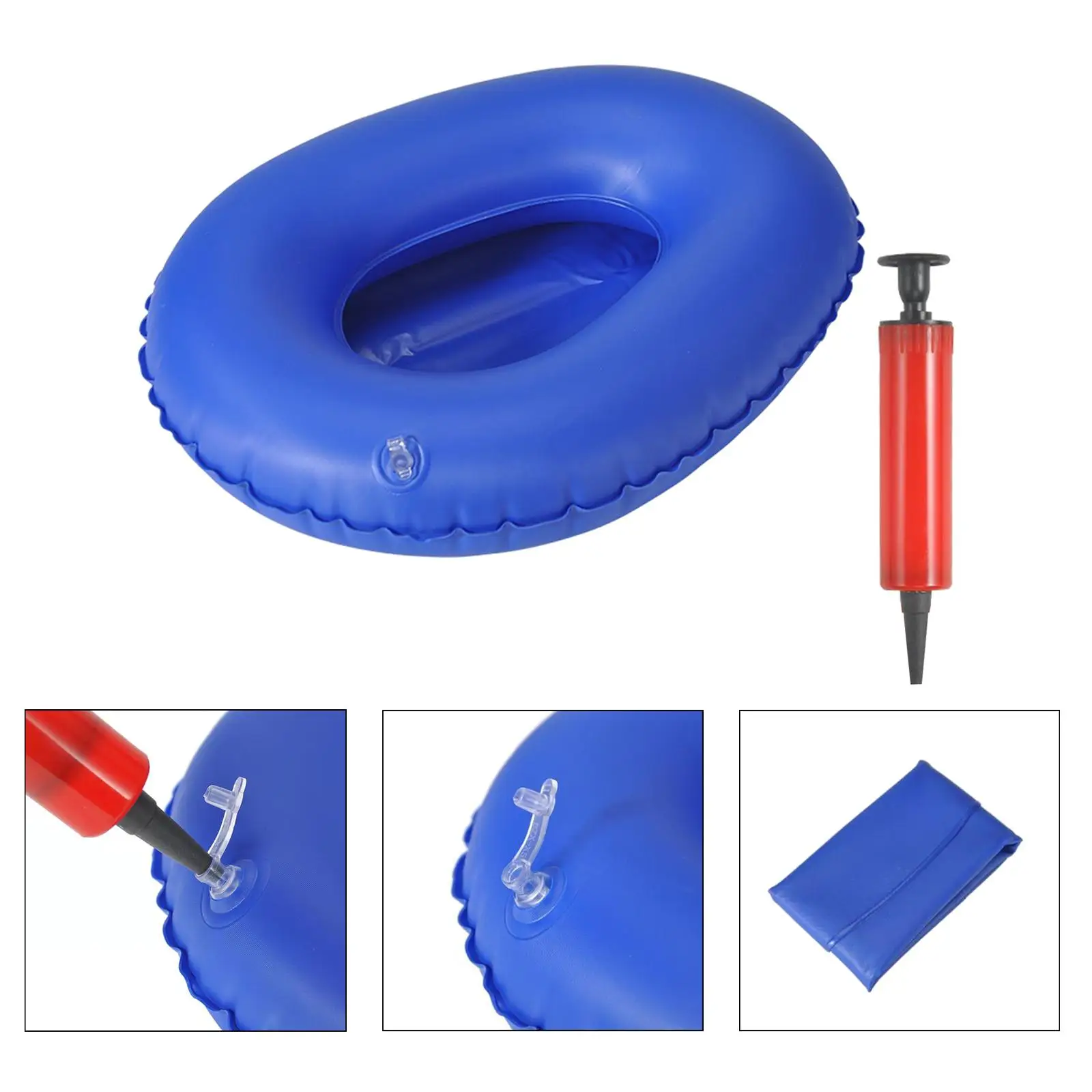 

Air Inflation Bedpans/ Portable /Anti /Washable /Reusable /Toilet Potty Bed Bedridden Elderly Household Men Women Unisex