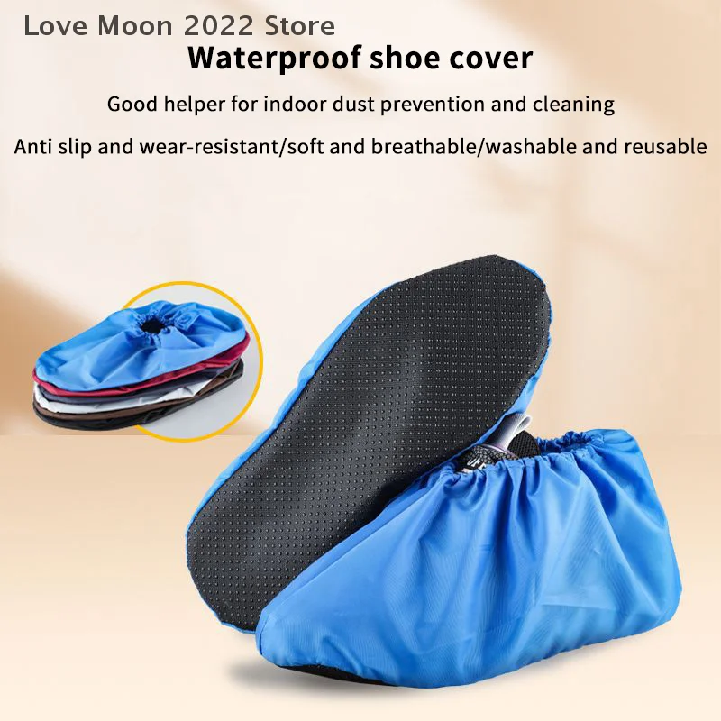

Breathable Shoe Covers Waterproof Shoe Covers Reusable Foldable Overshoes For Rain Boots Non-slip Wear Resistant Shoe Protectors